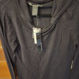 89th & Madison Black Cowl Neck Sweater